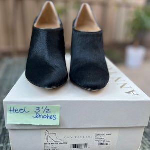ANN TAYLOR  CALF HAIR LIANA POINTY ANKLE BOOTIE  AUTHENTIC NIB